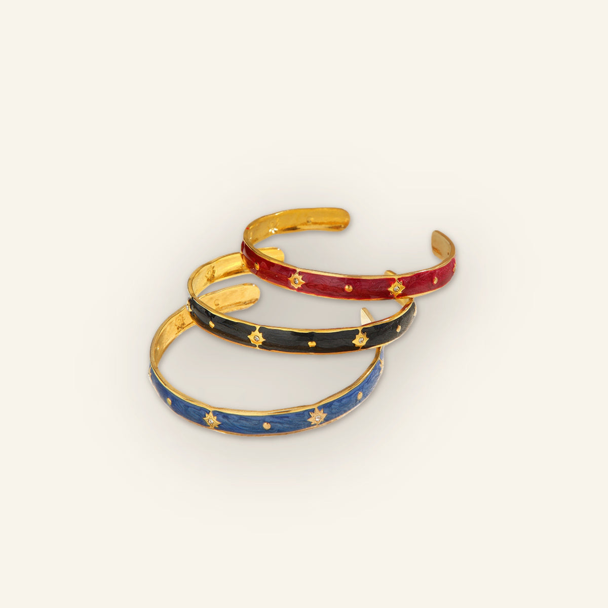 Bangle stars gold blue - photo 4