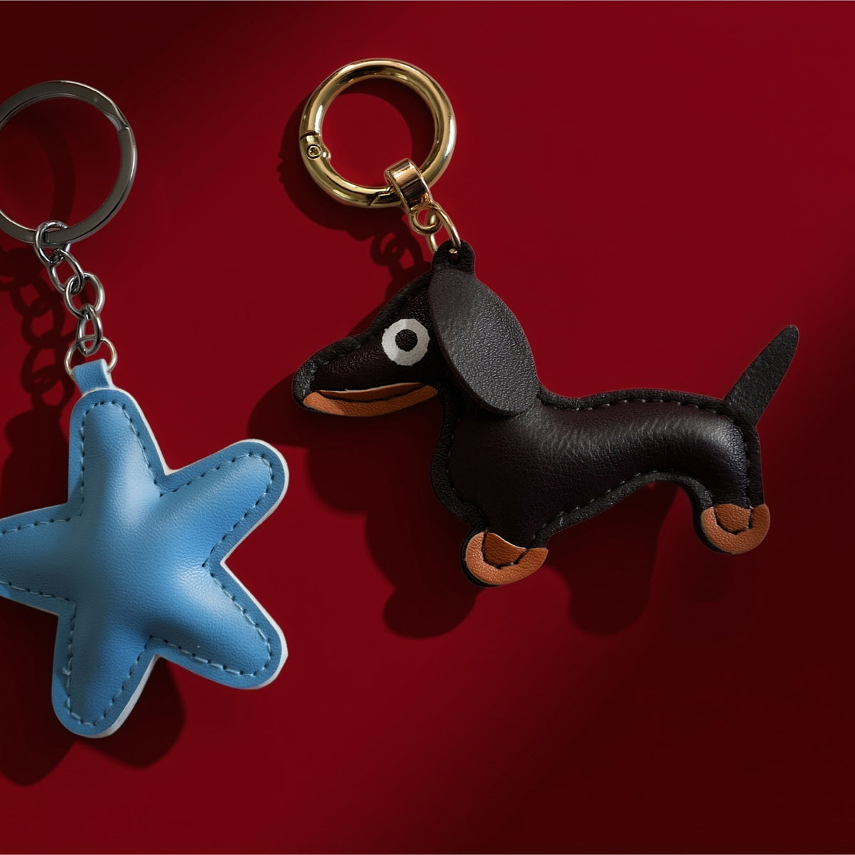 Hond van stof bag charm