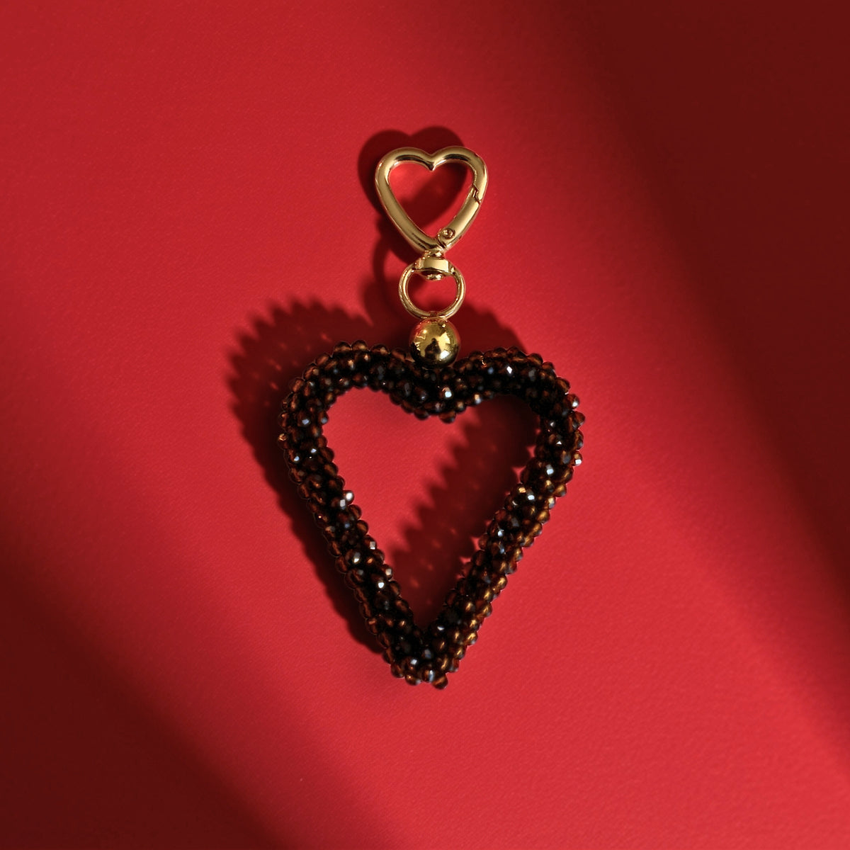 Kralen hart bag charm sfeerfoto