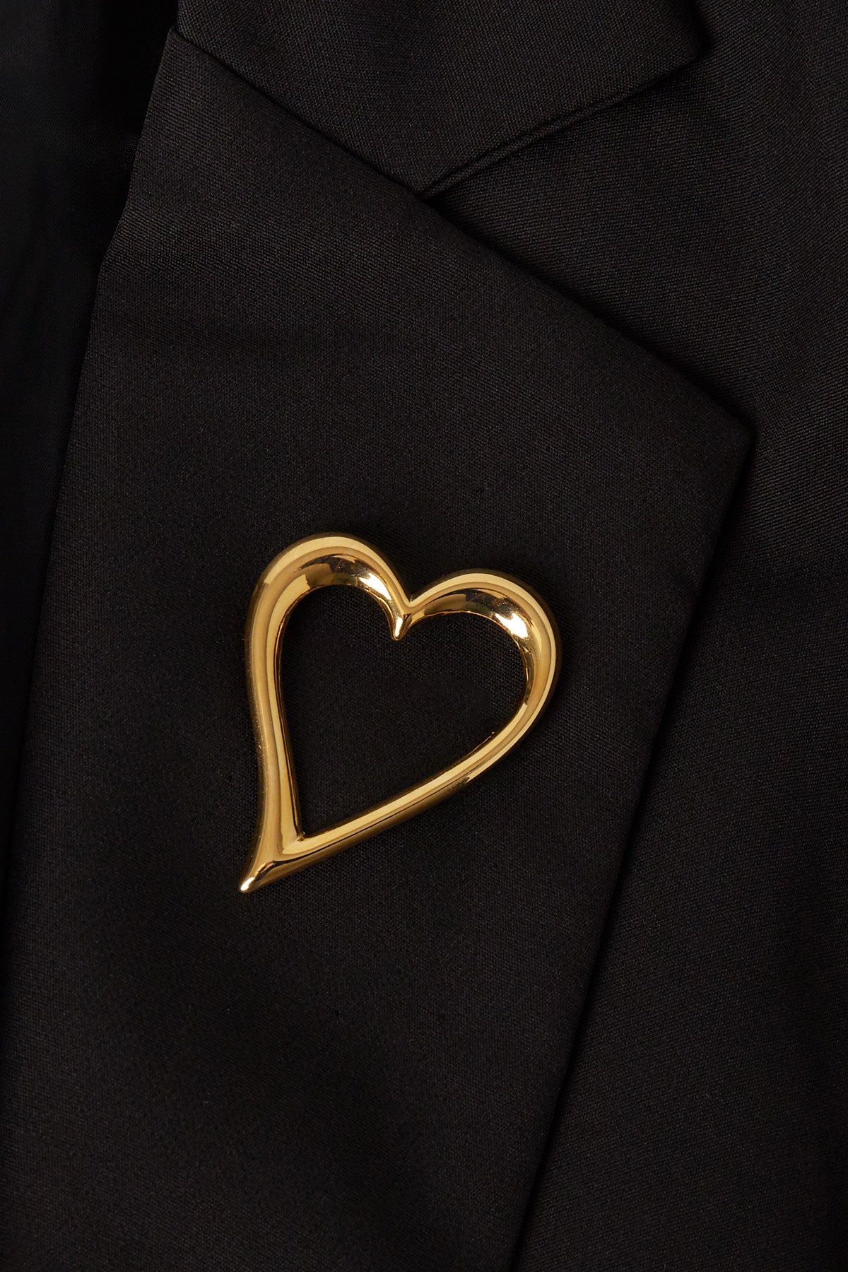 Open hart broche goud