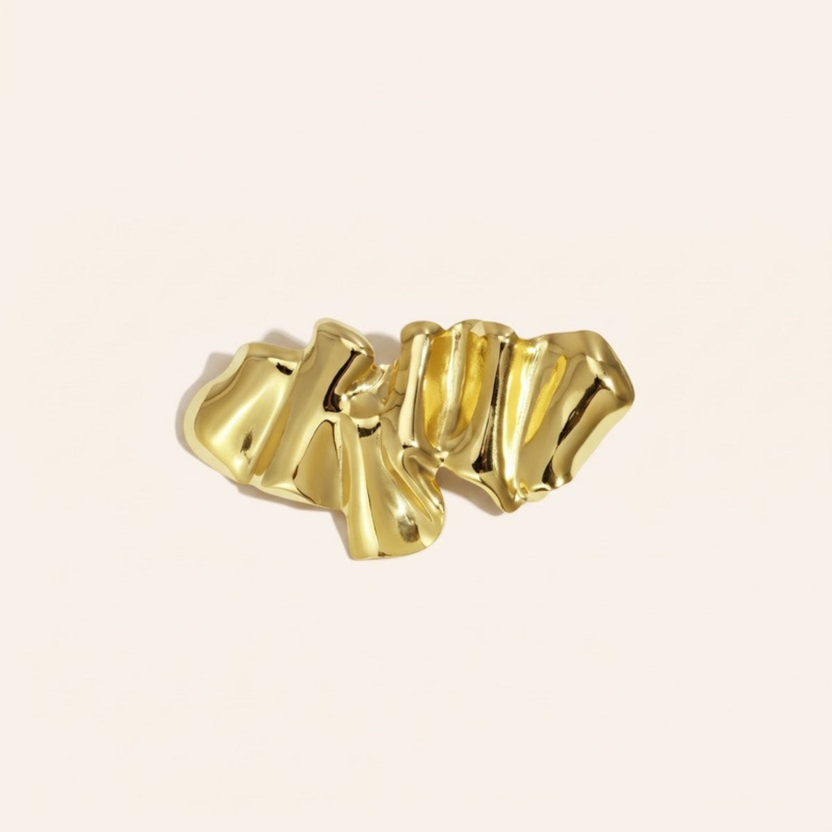 Organische broche goud