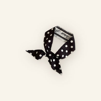 Polka dot bandana black white - main photo