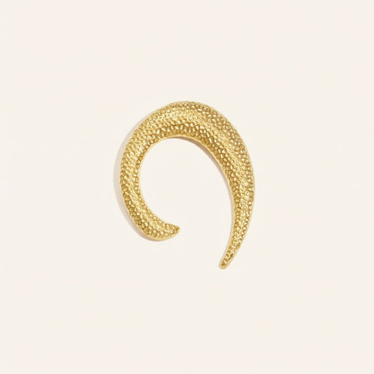 Gebogen broche goud