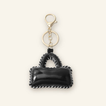 Mini tasje bag charm zwart