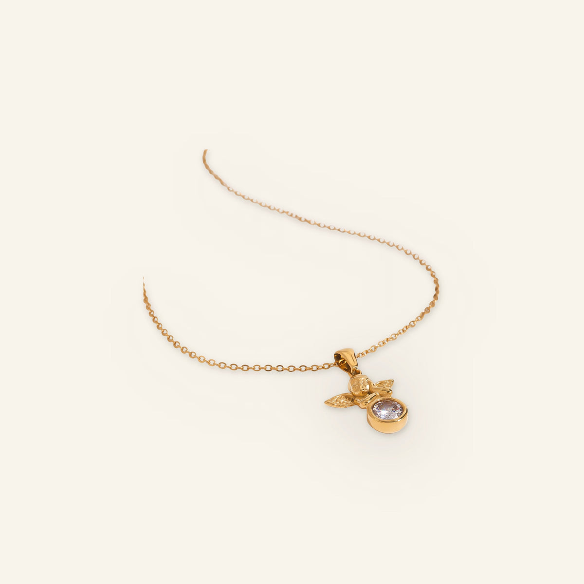 Angel necklace stone gold white - main photo