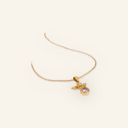 Angel necklace stone gold white - main photo