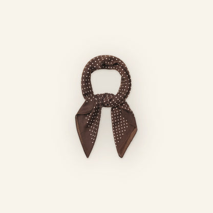 Brown and white polka dot scarf - main photo