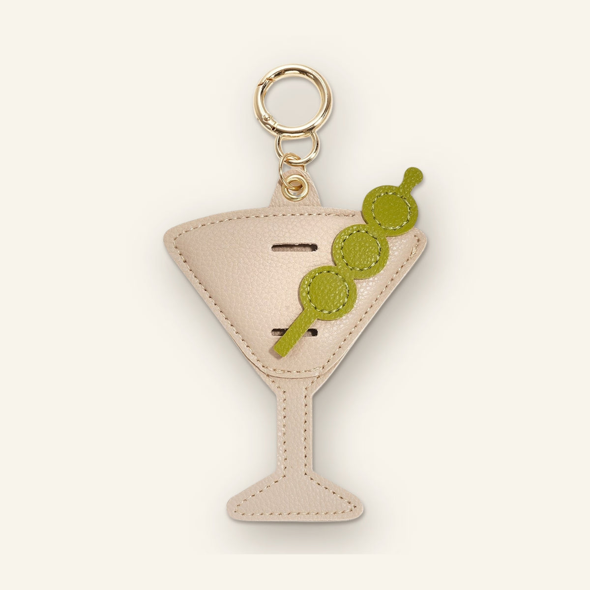 Olives bag charm beige
