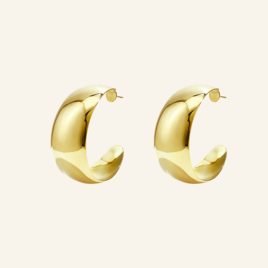 Chunky oorringen goud