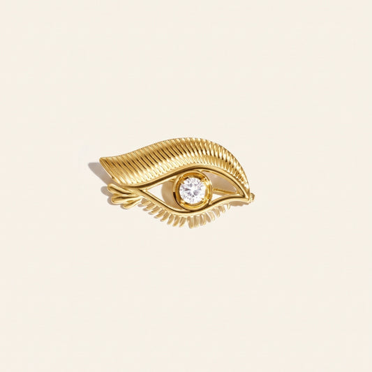 Oog broche goud