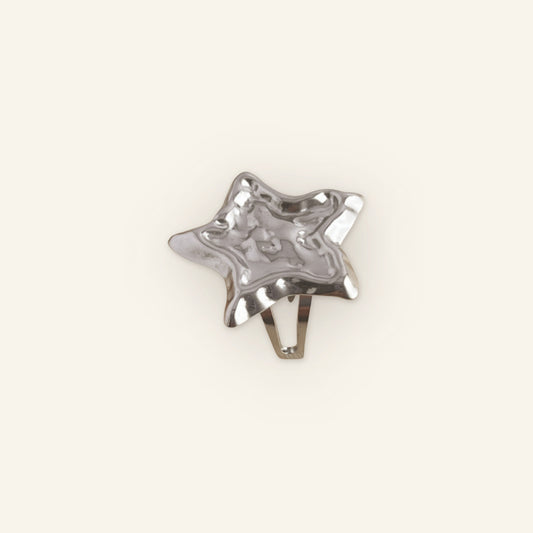 Ster ring structuur zilver - hoofdfoto