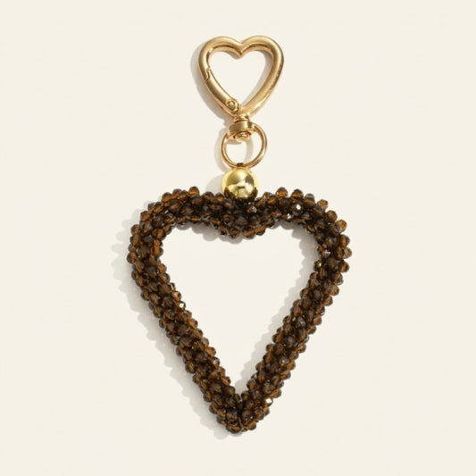 Kralen hart bag charm vrijstaand