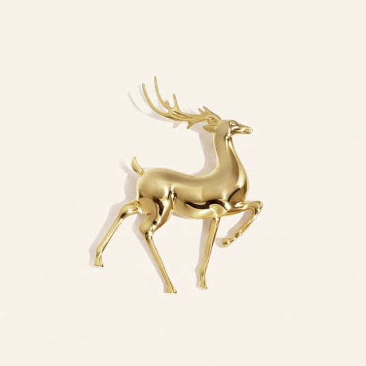 Hert broche goud