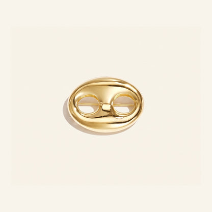 Link brooch gold