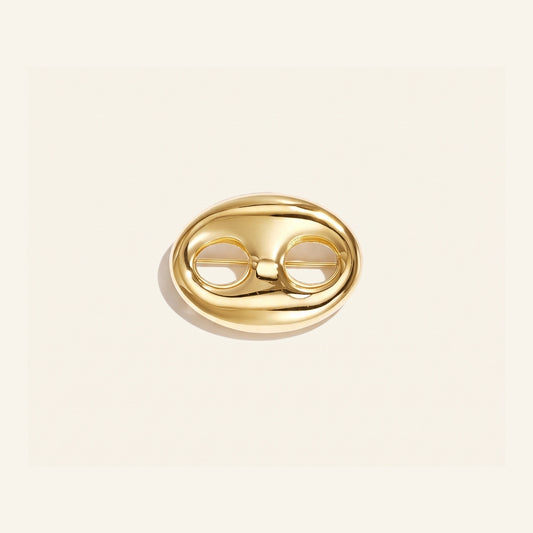 Schakel broche goud