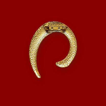 Gebogen broche goud