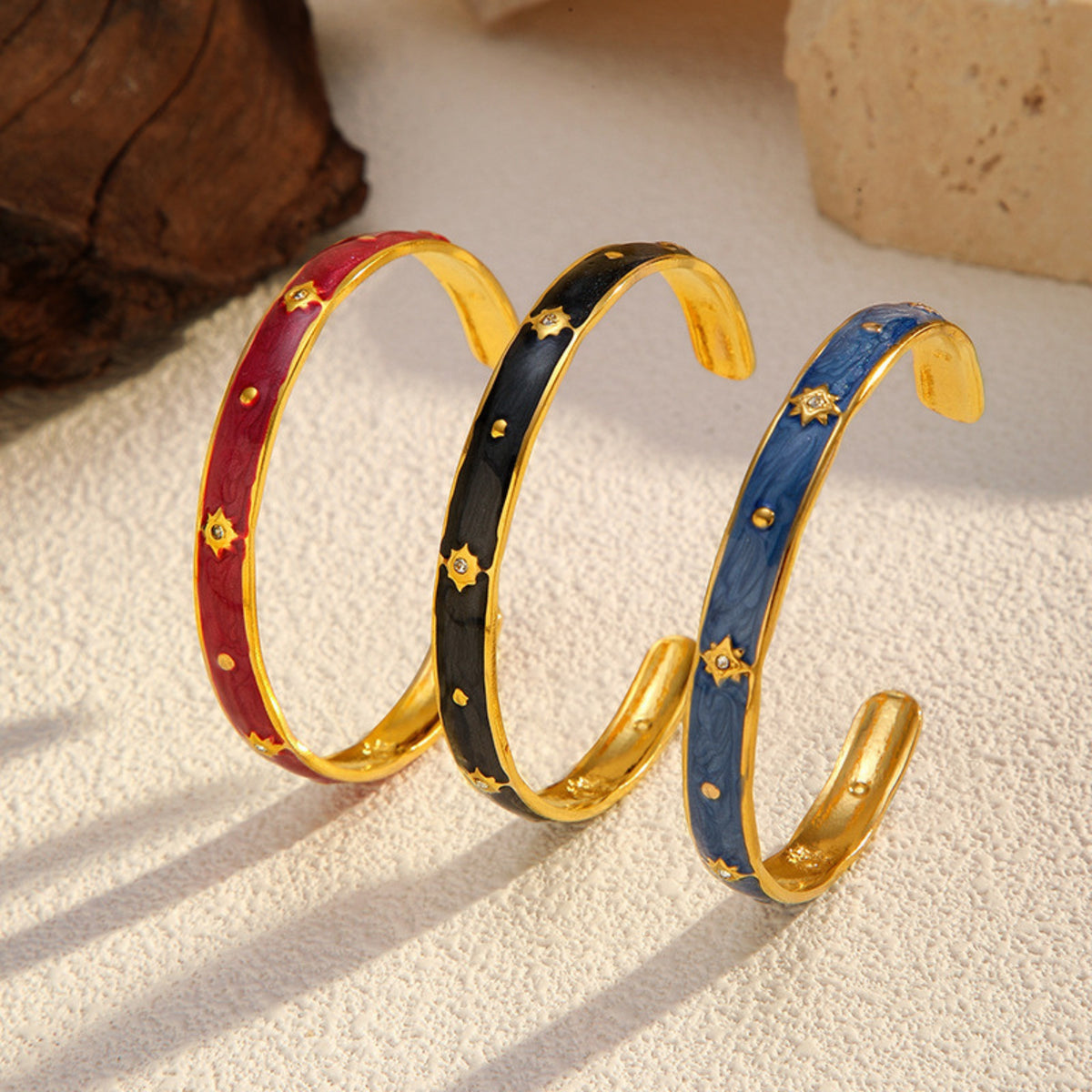 Bangle stars gold blue - photo 3