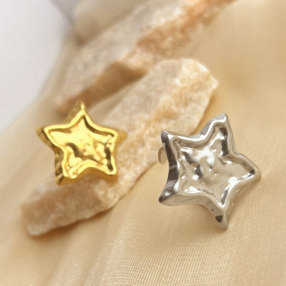 Textured star ring gold - photo 3