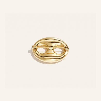 Link brooch gold