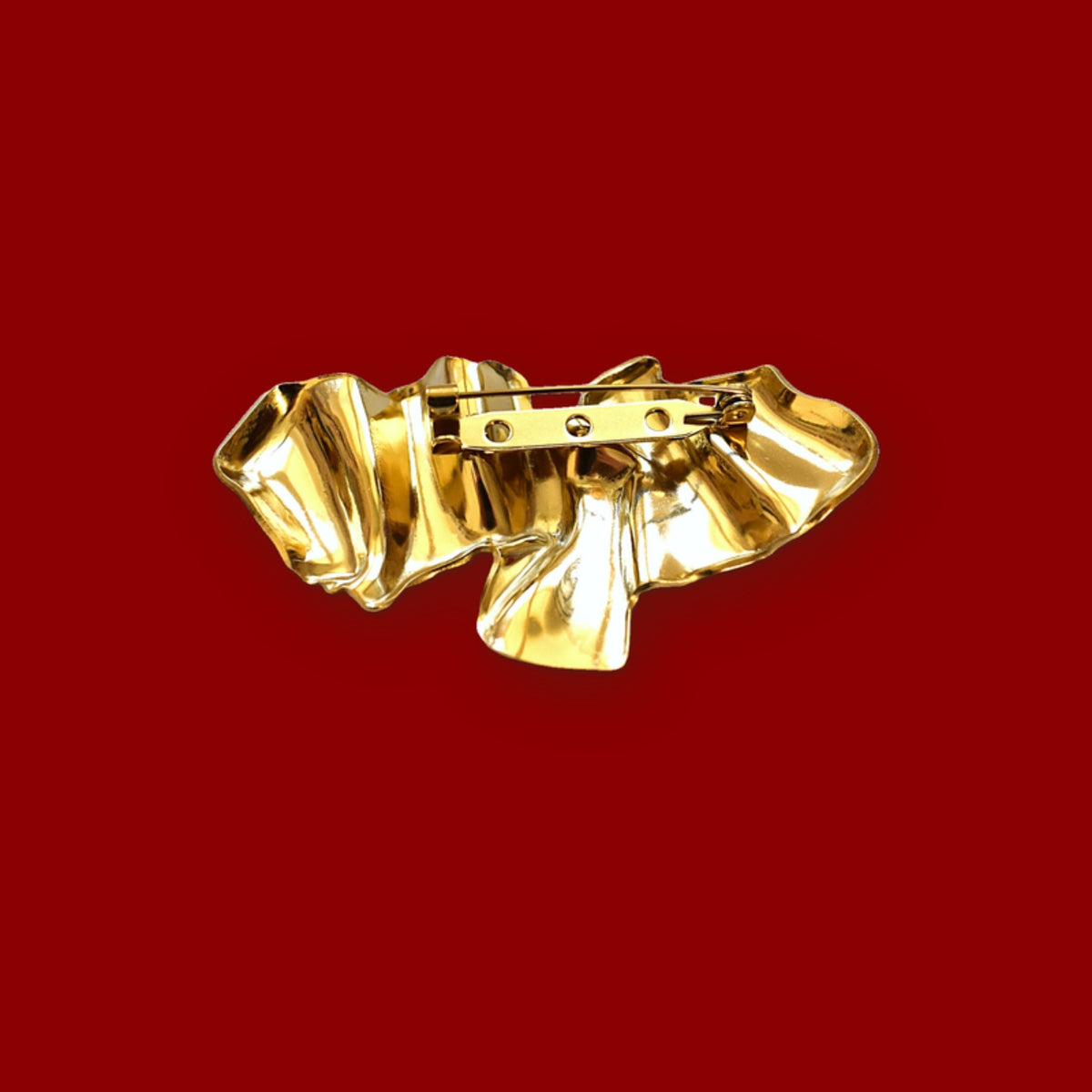 Organische broche goud