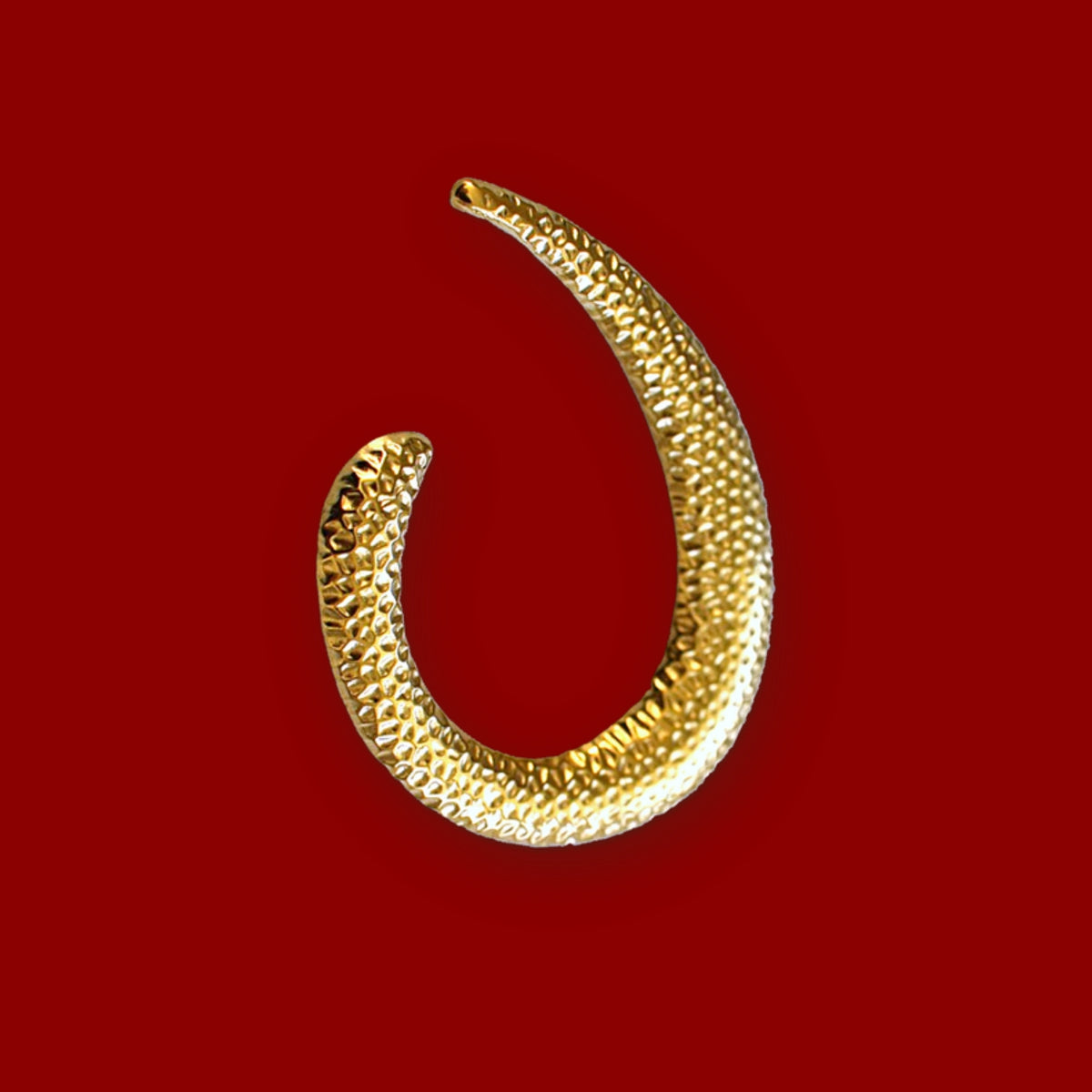 Gebogen broche goud
