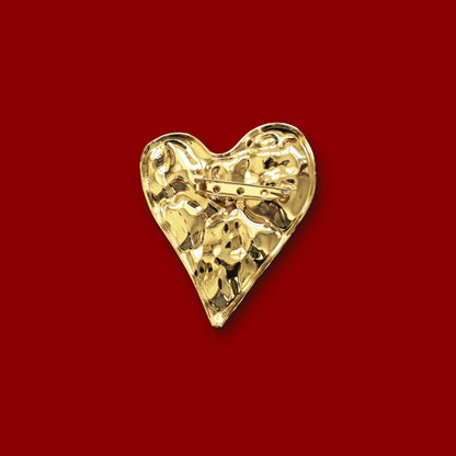 Hart broche goud