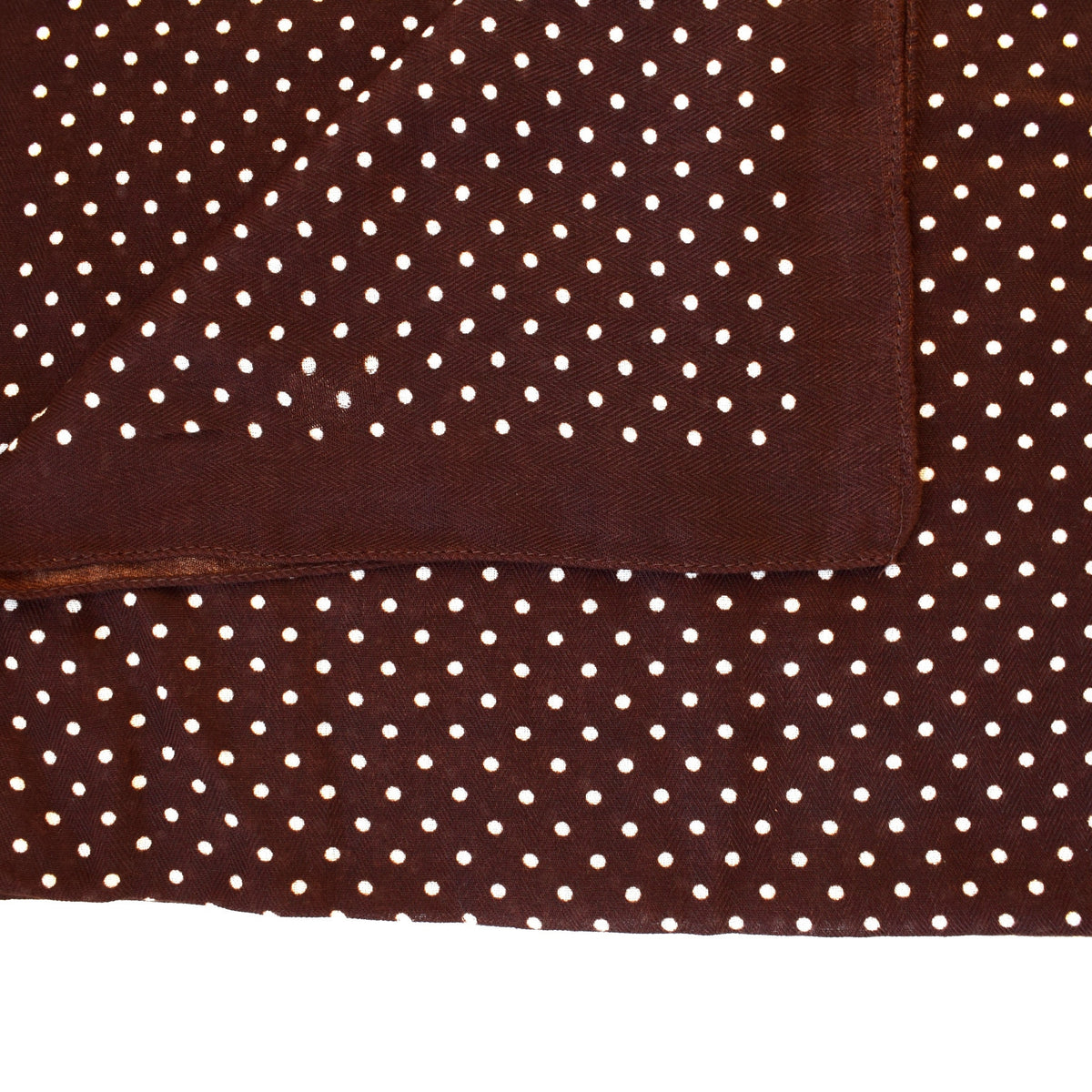 Brown and white polka dot scarf - photo 4