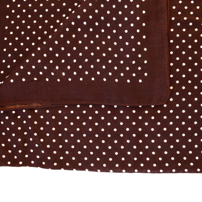 Brown and white polka dot scarf - photo 4
