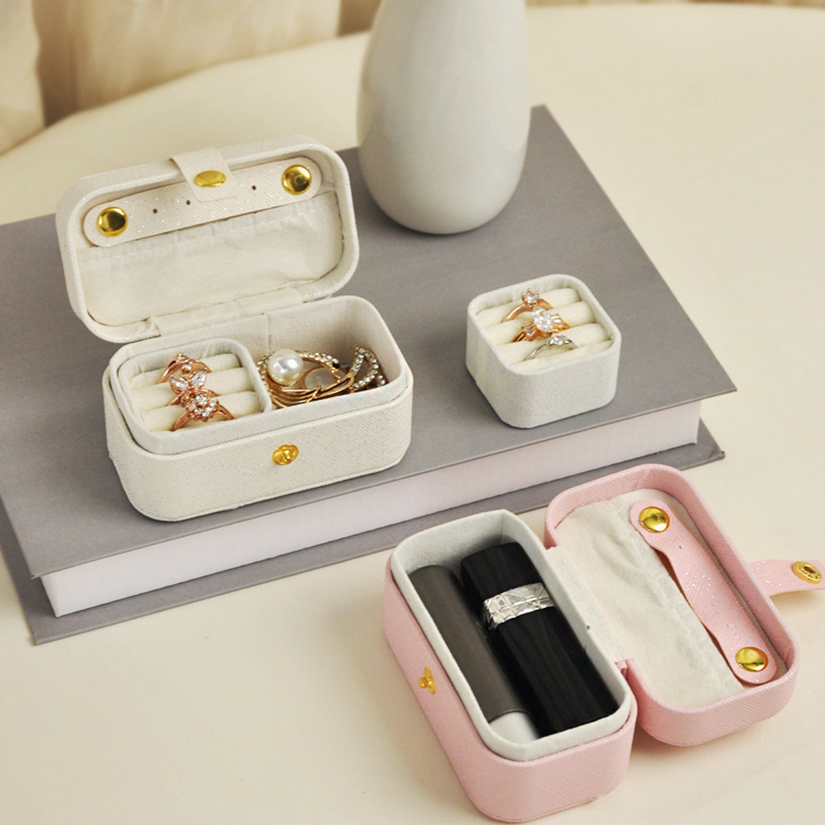 Retro jewelry box black white - photo 4