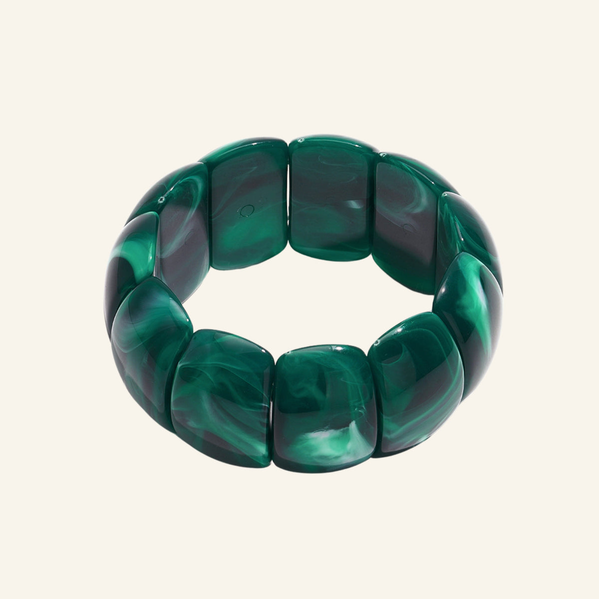 Segment bangle – groen vrijstaand op beige