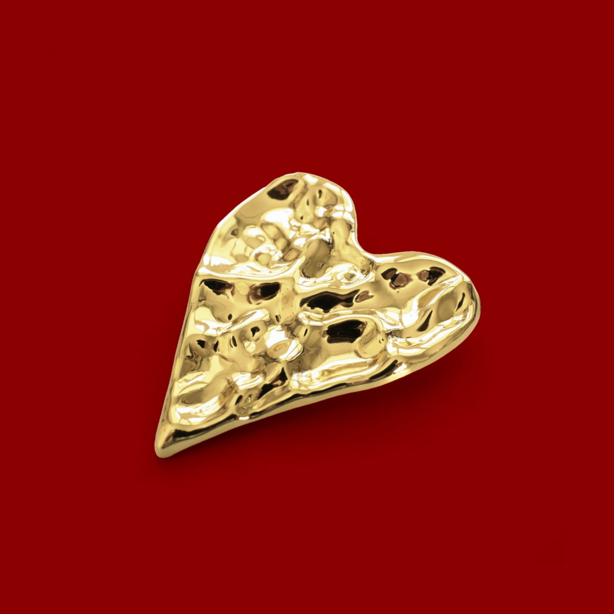 Hart broche goud