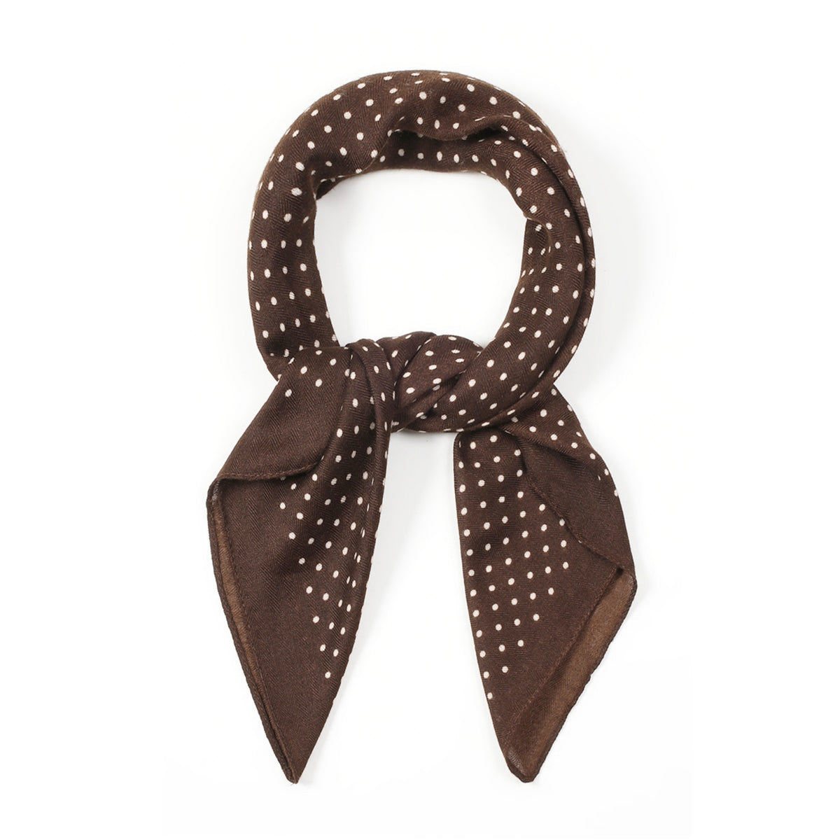 Brown and white polka dot scarf - photo 5