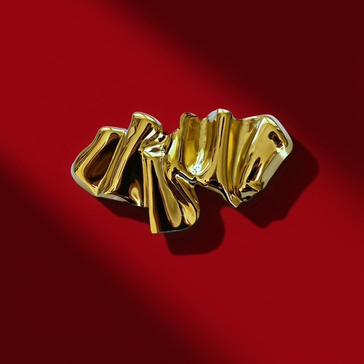 Organische broche goud