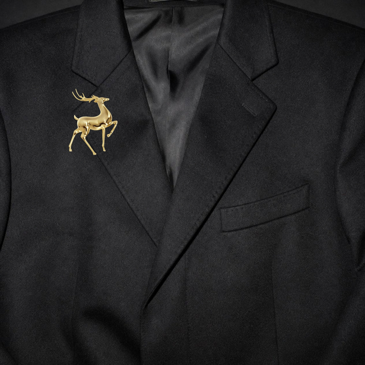 Hert broche goud