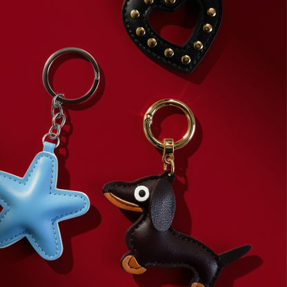 Hond van stof bag charm