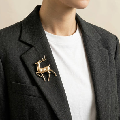 Hert broche goud