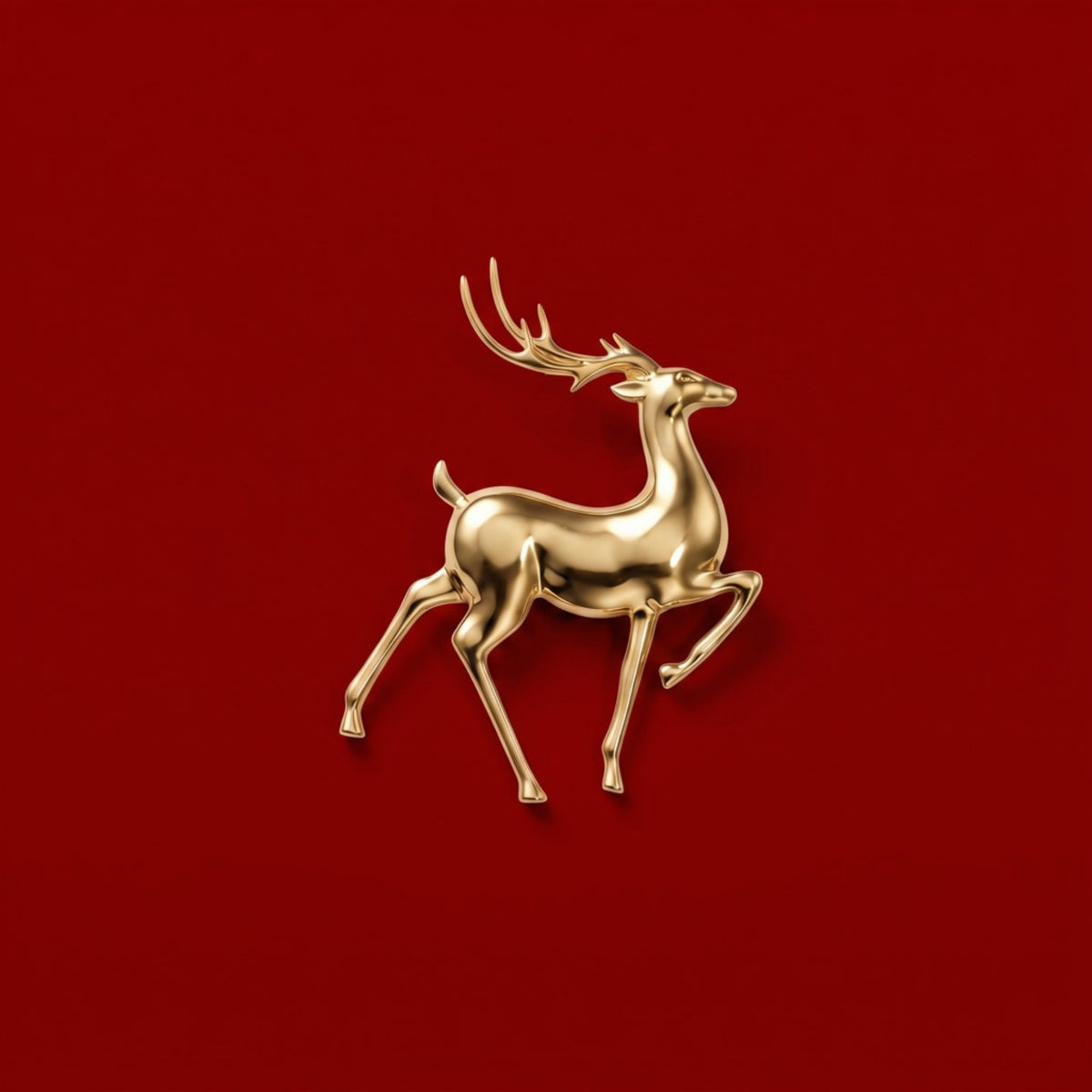 Hert broche goud