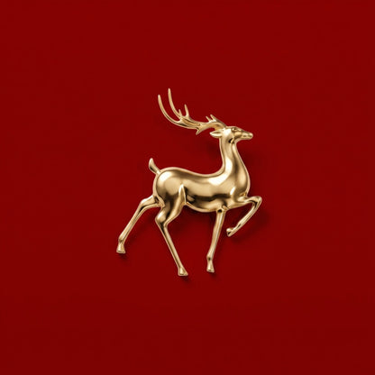 Hert broche goud
