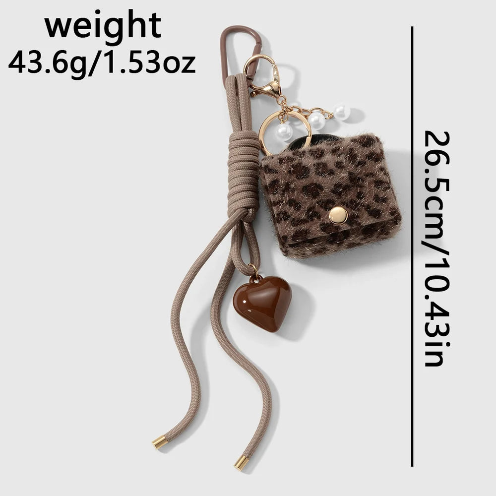 Mini tasje bag charm panterprint