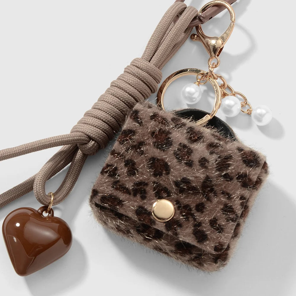 Mini tasje bag charm panterprint