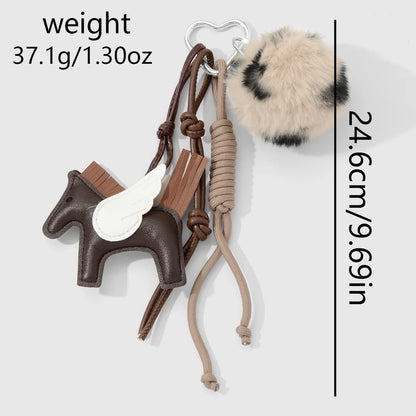 Pegasus bag charm bruin